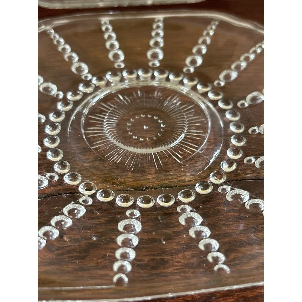 VTG Federal Glass Teacup, Saucer And Desert Plate‎ Columbia 1940s Depression 2